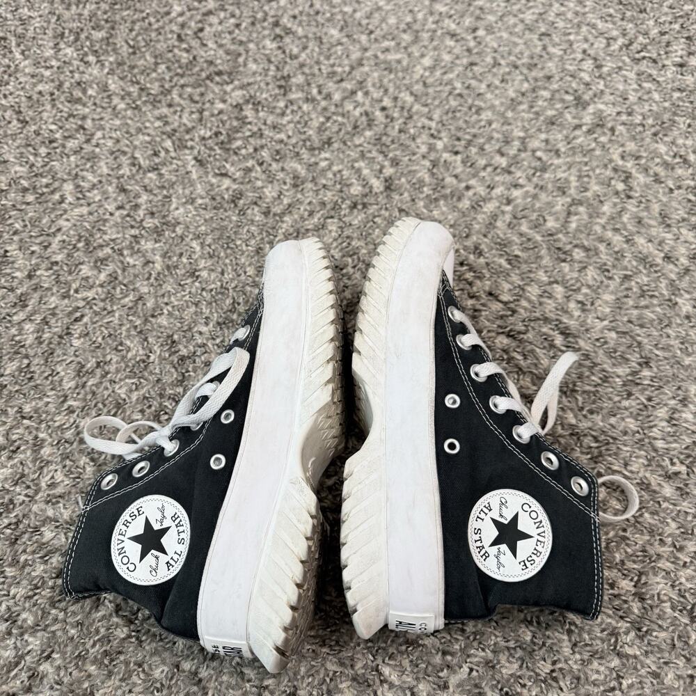 Converse Chuck Taylor All Star Lugged 2.0 High Black White Sneakers Shoe Sz 6.5 - Picture 6 of 8